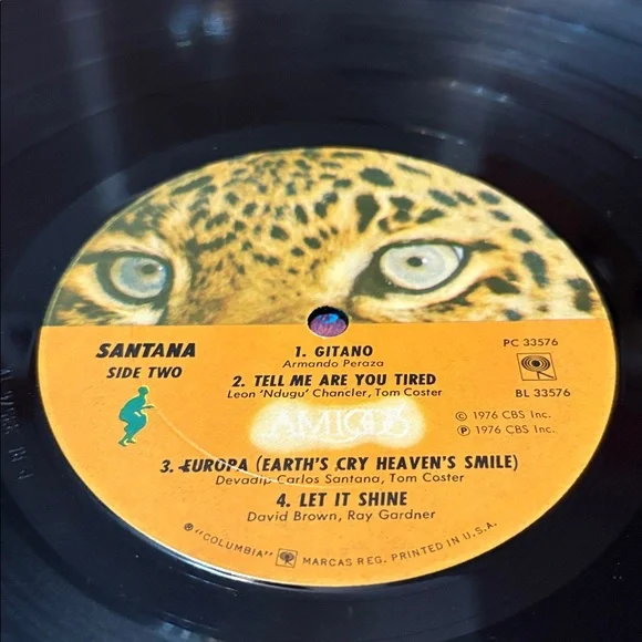 SANTANA Amigos 1976 CBS PC 33576 Columbia Vinyl Record LP - Picture 10 of 12